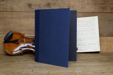 Preview: Blue folder for orchestra sheet music, oversize, can also be customized with embossing
